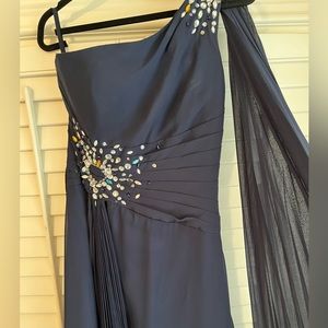 Beautiful A-line custom made evening dress. Never used. New without tags.